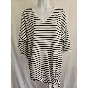 Time and Tru Sweater Womens Striped lightweight Size Large 12-14